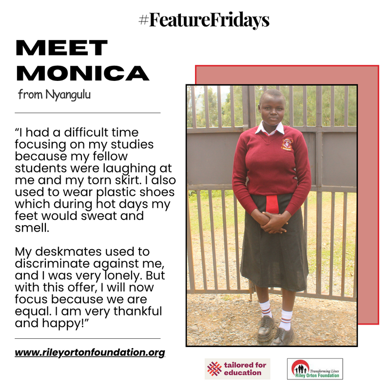 A student's handwritten testimonial about receiving a school uniform